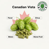 Vista Hop Pellets 2025 – Canadian Citrus & Stone Fruit Aroma Hops