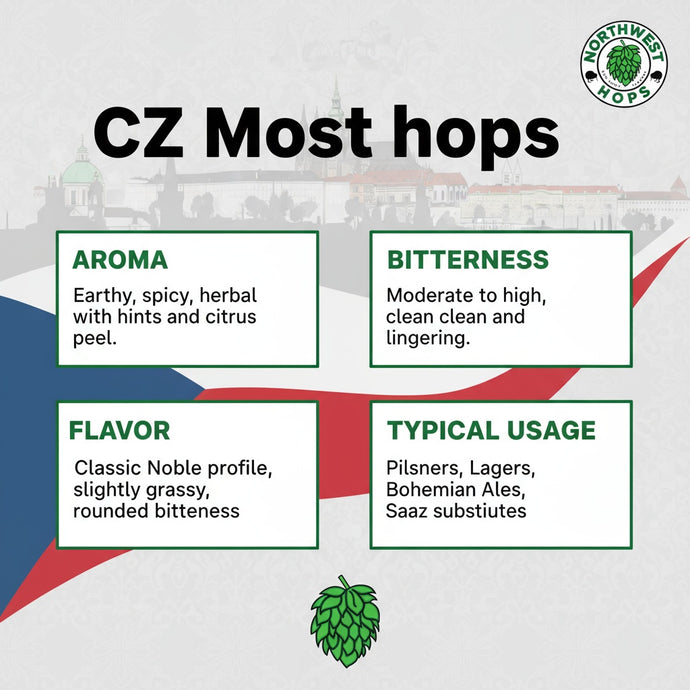 2024 CZ Most™ Hop Pellets – Czech Berry & Tropical Aroma Hops | Northwest Hops