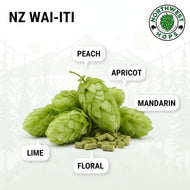 Wai-iti Hop Pellets 2025 – New Zealand Stone Fruit & Citrus Aroma Hops
