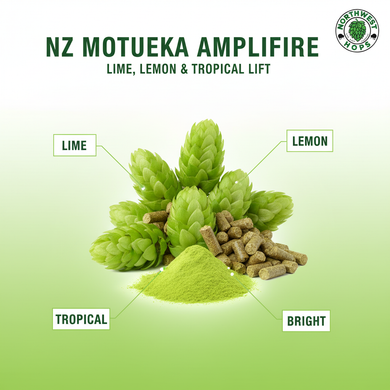 2024 NZ Motueka Amplifire Hop Pellets – Lime & Tropical Aroma Hops | Northwest Hops