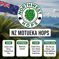 Motueka Hop Pellets 2025 – New Zealand Lime & Citrus Aroma Hops