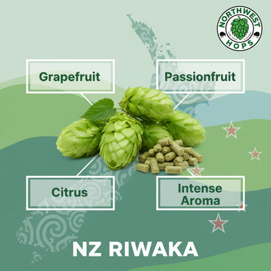 2022 NZ Riwaka Hop Pellets – New Zealand Passionfruit & Citrus Aroma Hops | Northwest Hops