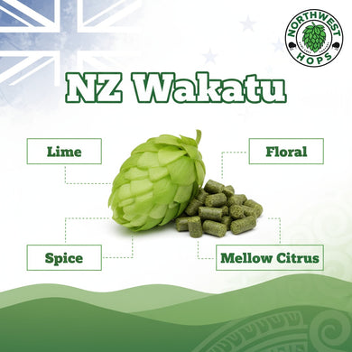 2023 NZ Wakatu T90 Hop Pellets – New Zealand Citrus & Tropical Aroma Hops | Northwest Hops