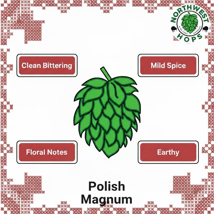2023 PL Magnum Hop Pellets – Polish Clean Bittering & Mild Spice Hops | Northwest Hops