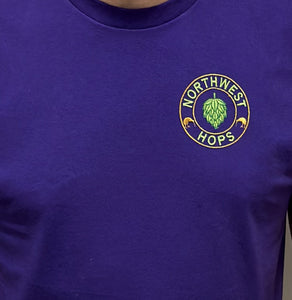 Northwest Hops Purple Short sleeved t-shirt