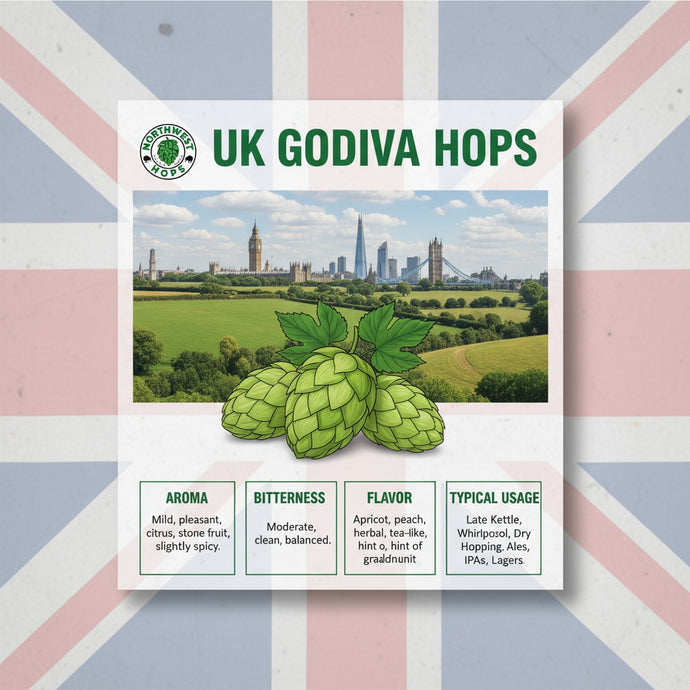 2022 UK Godiva Hop Pellets – UK Floral & Citrus Aroma Hops | Northwest Hops
