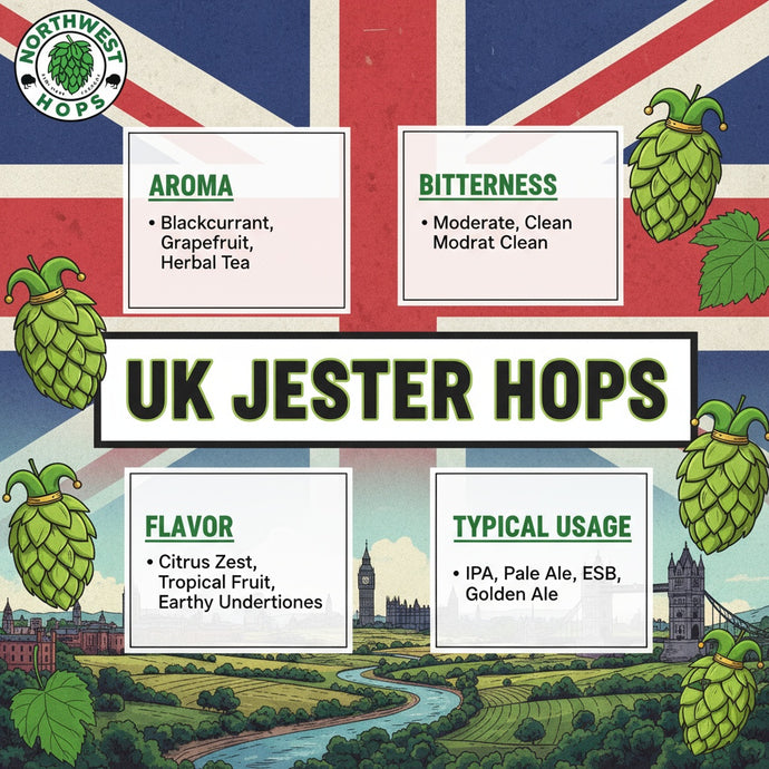 2022 UK Jester® Hop Pellets – UK Citrus & Tropical Aroma Hops | Northwest Hops