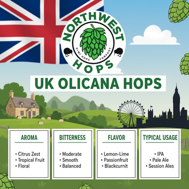 2023 UK Olicana Hop Pellets – UK Citrus & Tropical Aroma Hops | Northwest Hops