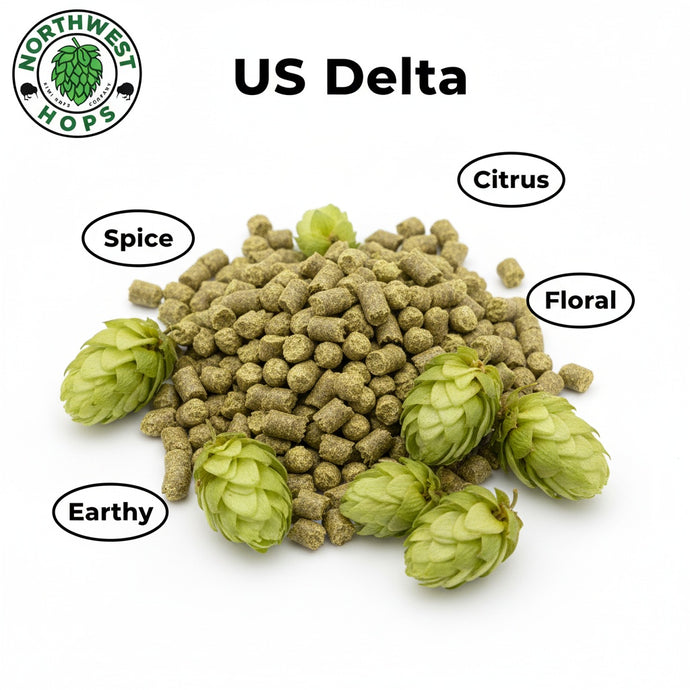 2024 US Delta Hop Pellets – US Mild Citrus & Spice Aroma Hops | Northwest Hops