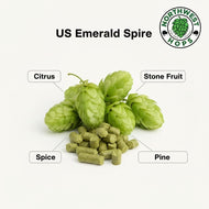 Emerald Spire™ Hop Pellets 2023 – US Citrus & Herbal Aroma Hops