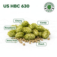 HBC 630 Hop Pellets 2023 – US Red Berry & Stone Fruit Aroma Hops
