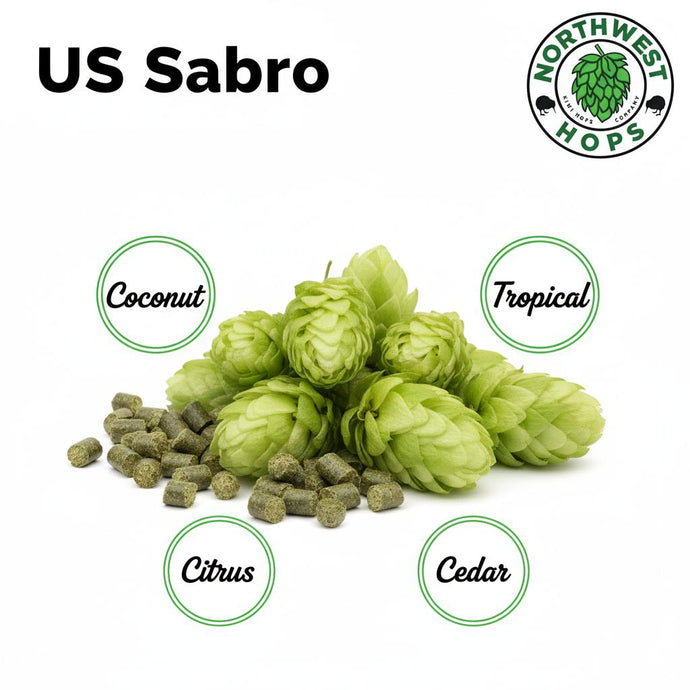 2024 US Sabro™ Hop Pellets – American Coconut & Citrus Aroma Hops | Northwest Hops