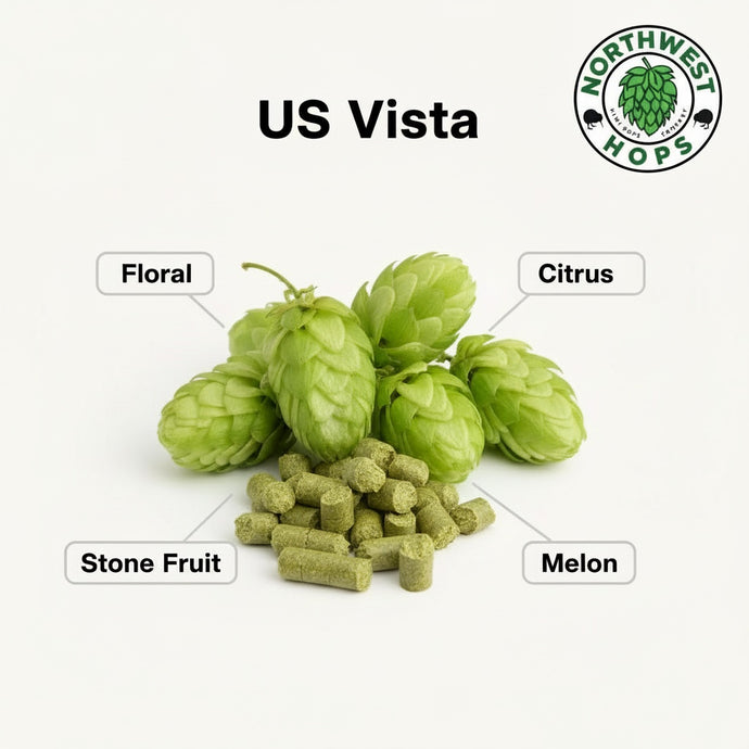 2024 US Vista Hop Pellets – American Citrus & Stone Fruit Aroma Hops | Northwest Hops