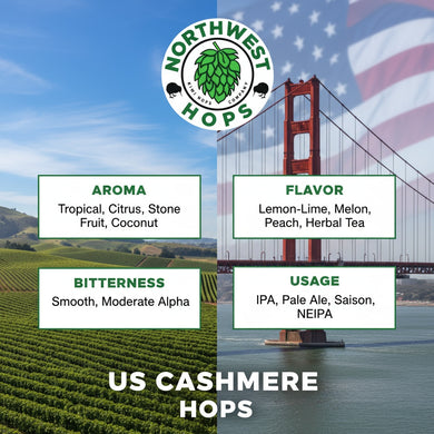Cashmere Hop Pellets 2022 – US Lemon, Melon & Coconut Aroma Hops