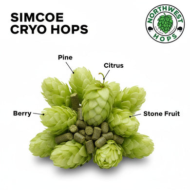 2024 US Simcoe CRYO® Hop Pellets – Pine, Citrus & Berry Aroma Hops | Northwest Hops